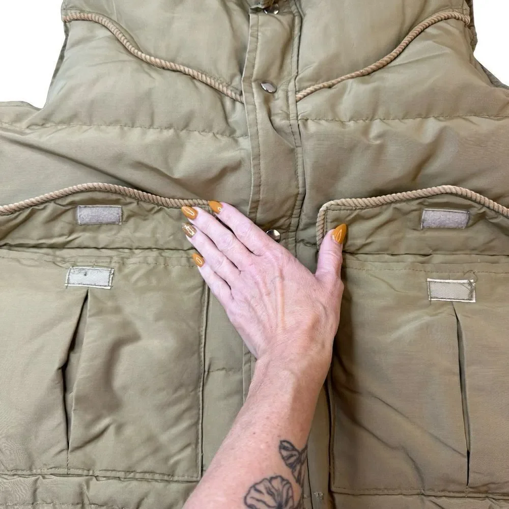 FIELD & STREAM Gordon & Ferguson Co Tan Down Vest Size Large